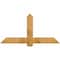 Ekena Millwork Eugene Rough Sawn Timber Gable Bracket, Western Red Cedar, 60"W x 30"H x 2"D x 6"F, 12/12 Pitch GBW060X30X0206EUG00RWR - alternate 1
